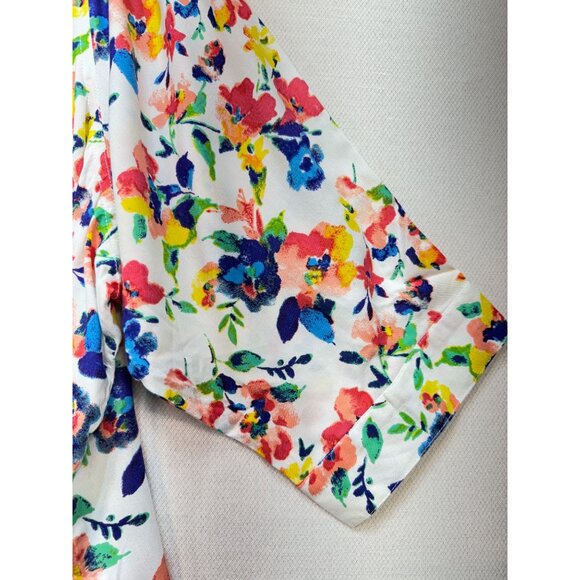 Woman Within Womens Tunic Blouse Top Size 2X Multicolor Floral Loose Fit Boho - Picture 6 of 14